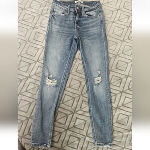 Flying Monkey Light Blue Distressed Skinny Jeans